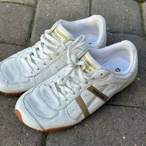 Diesel remy White and Gold Sneakers